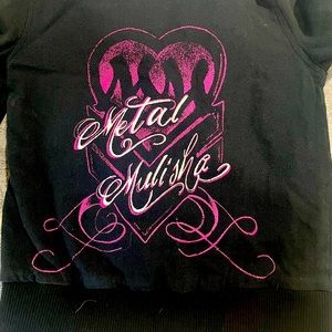 Y2Ks Vintage Ladies Metal Mulisha Hooded fleece lined jacket